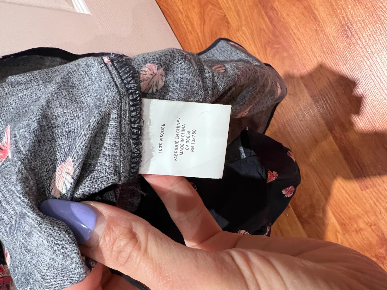 Reitmans Navy Blue Floral Button-Up Blouse - photo 4