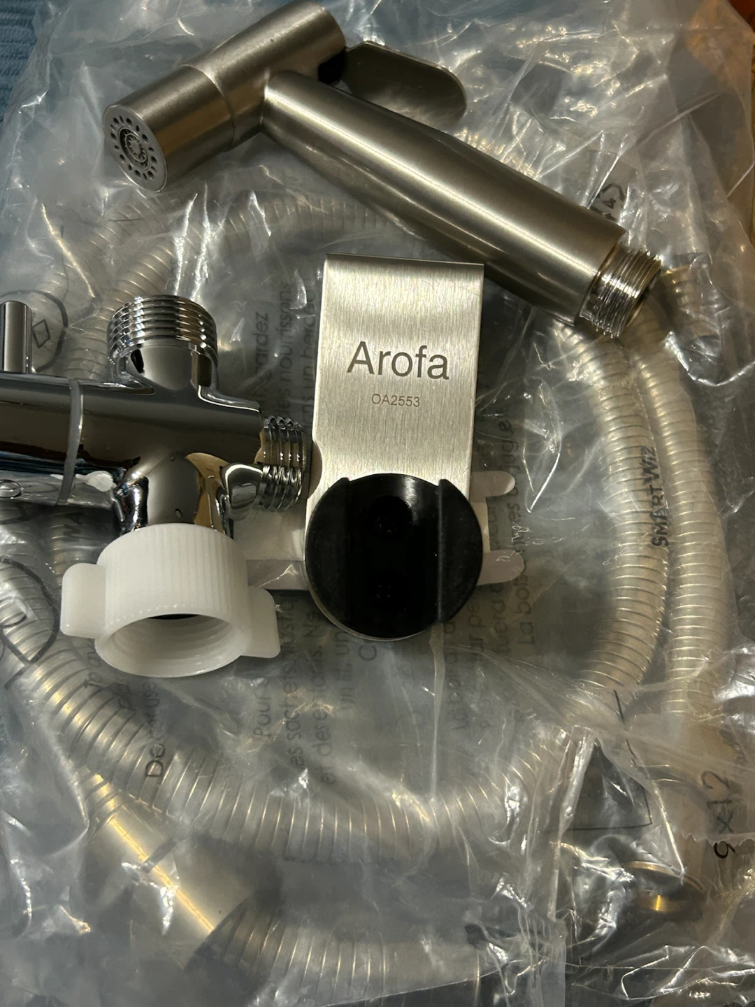New-Arofa Stainless Steel Bidet Sprayer Set - photo 5
