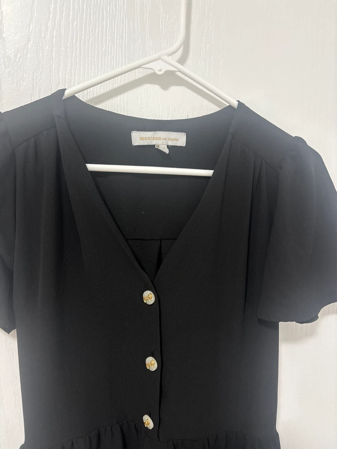Black tiered midi dress - photo 2