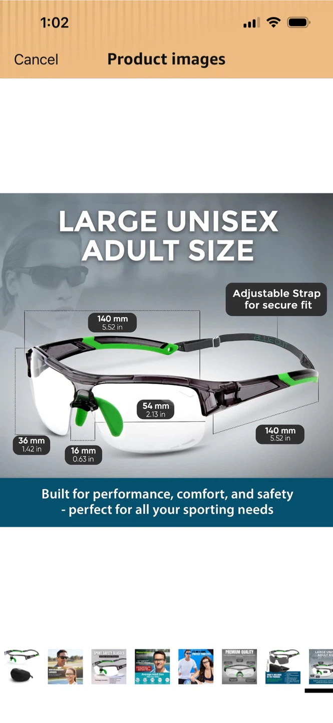 New-Blue Cut Large Unisex Adult Size Safety Glasses - photo 3