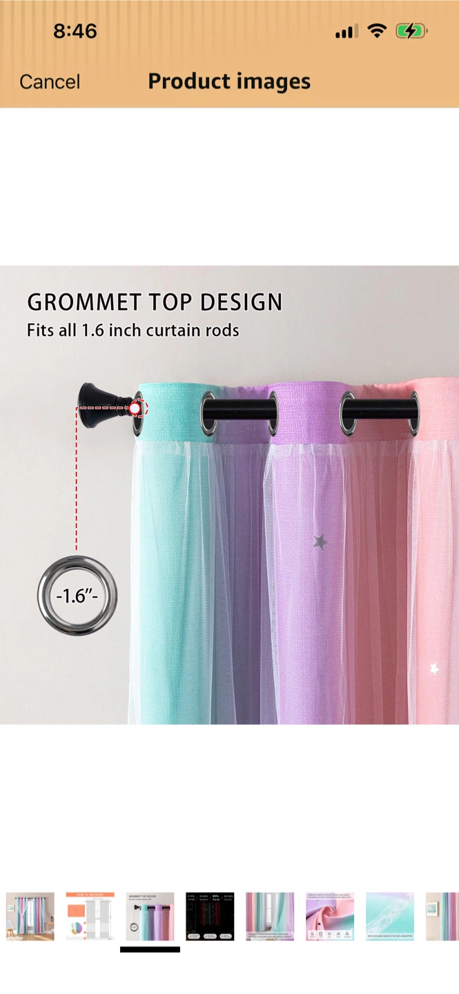 New One panel Ombre Star Tulle Curtains - photo 3