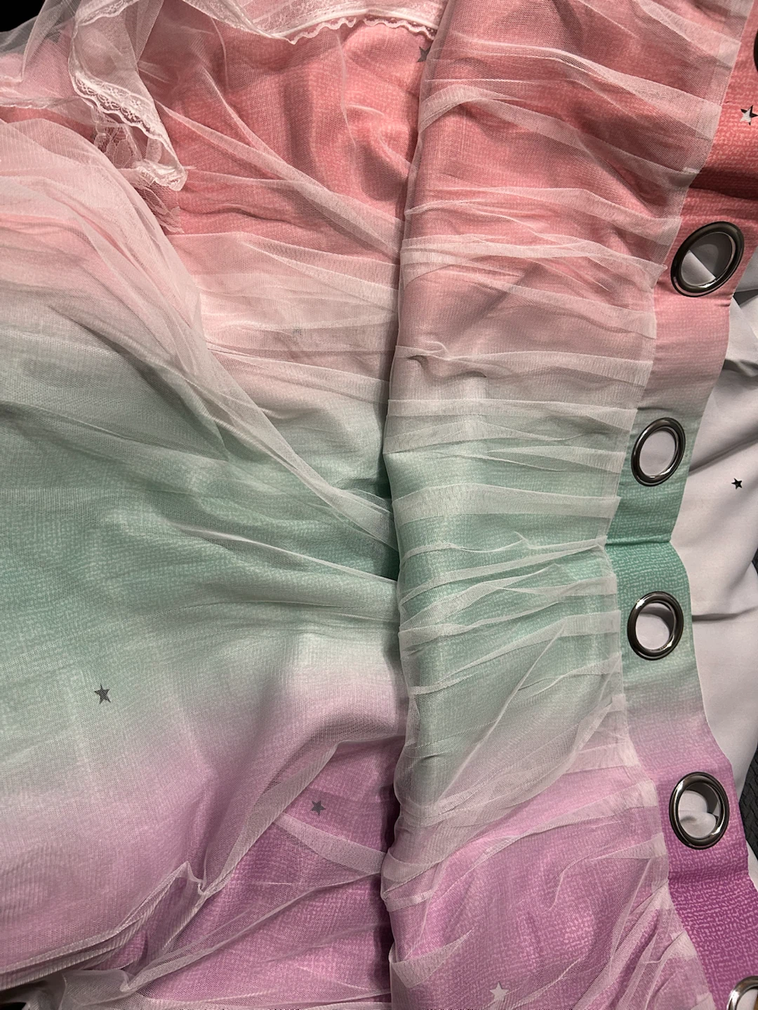 New One panel Ombre Star Tulle Curtains - photo 5