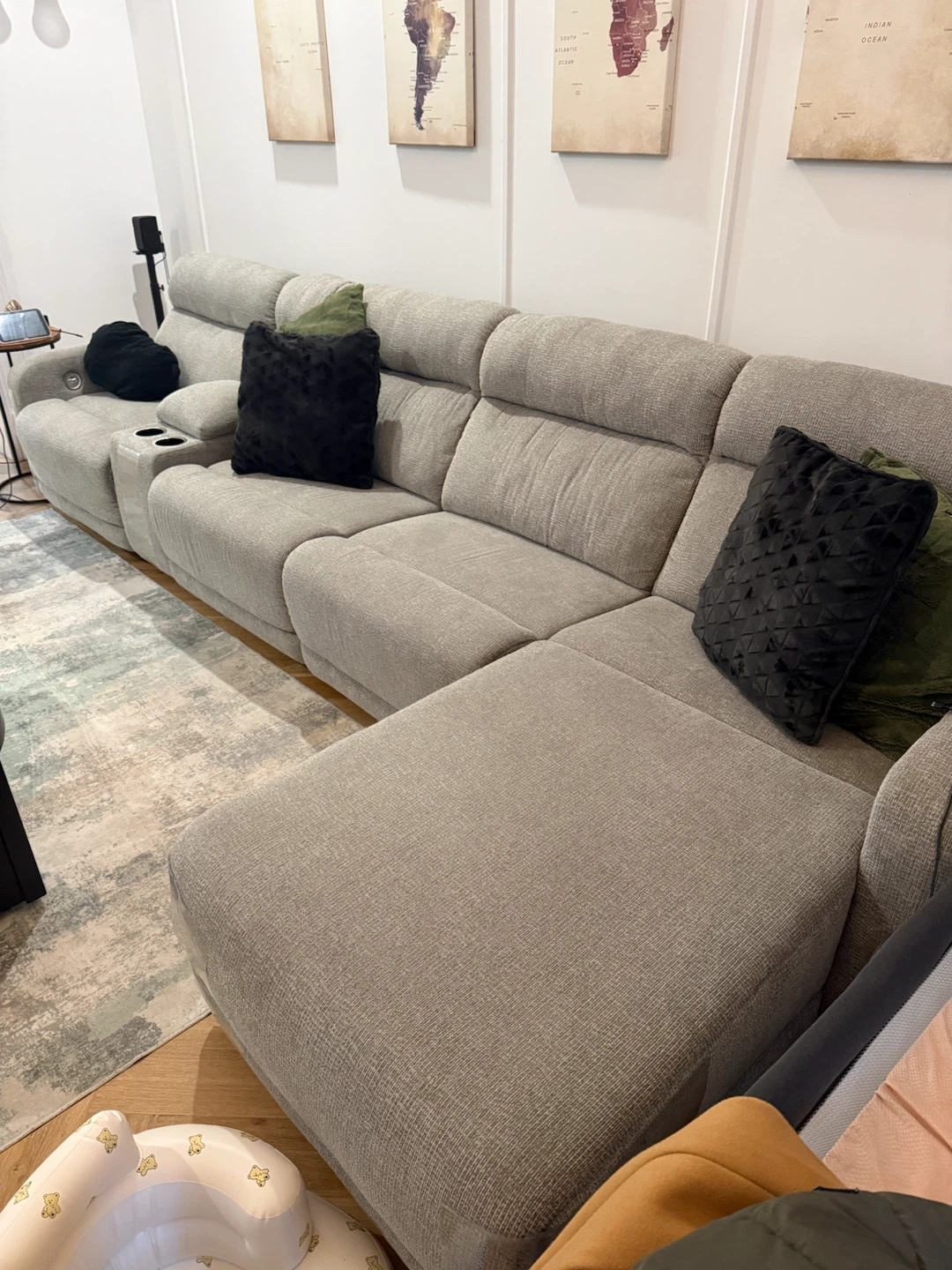Light Gray Sectional Sofa with Chaise - photo 2