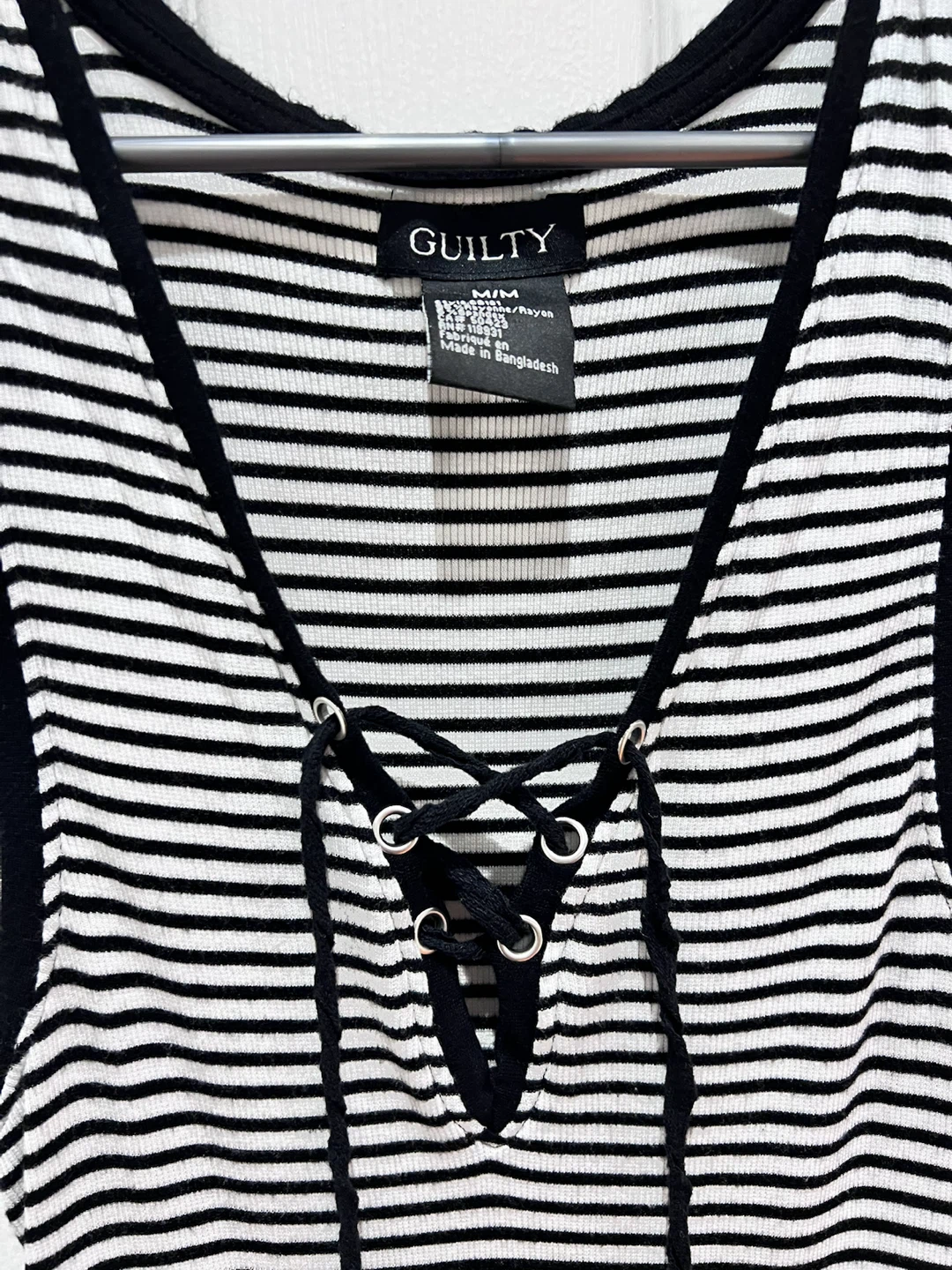 Black and White Striped Sleeveless Dress Size M - photo 2