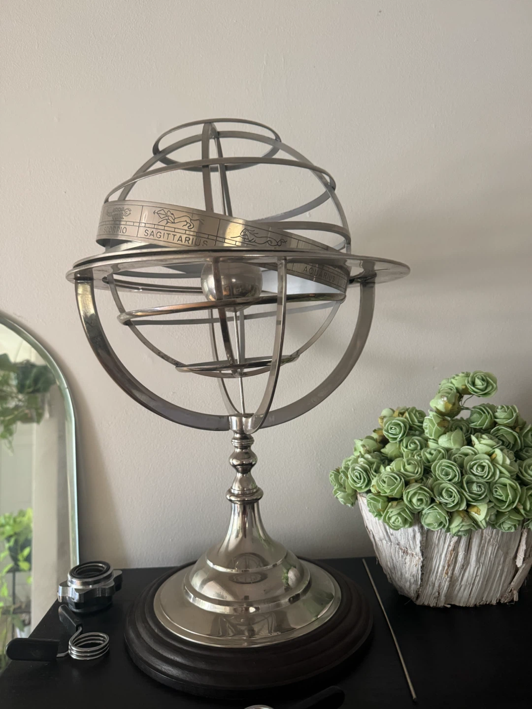 Vintage Armillary Sphere Desk Globe