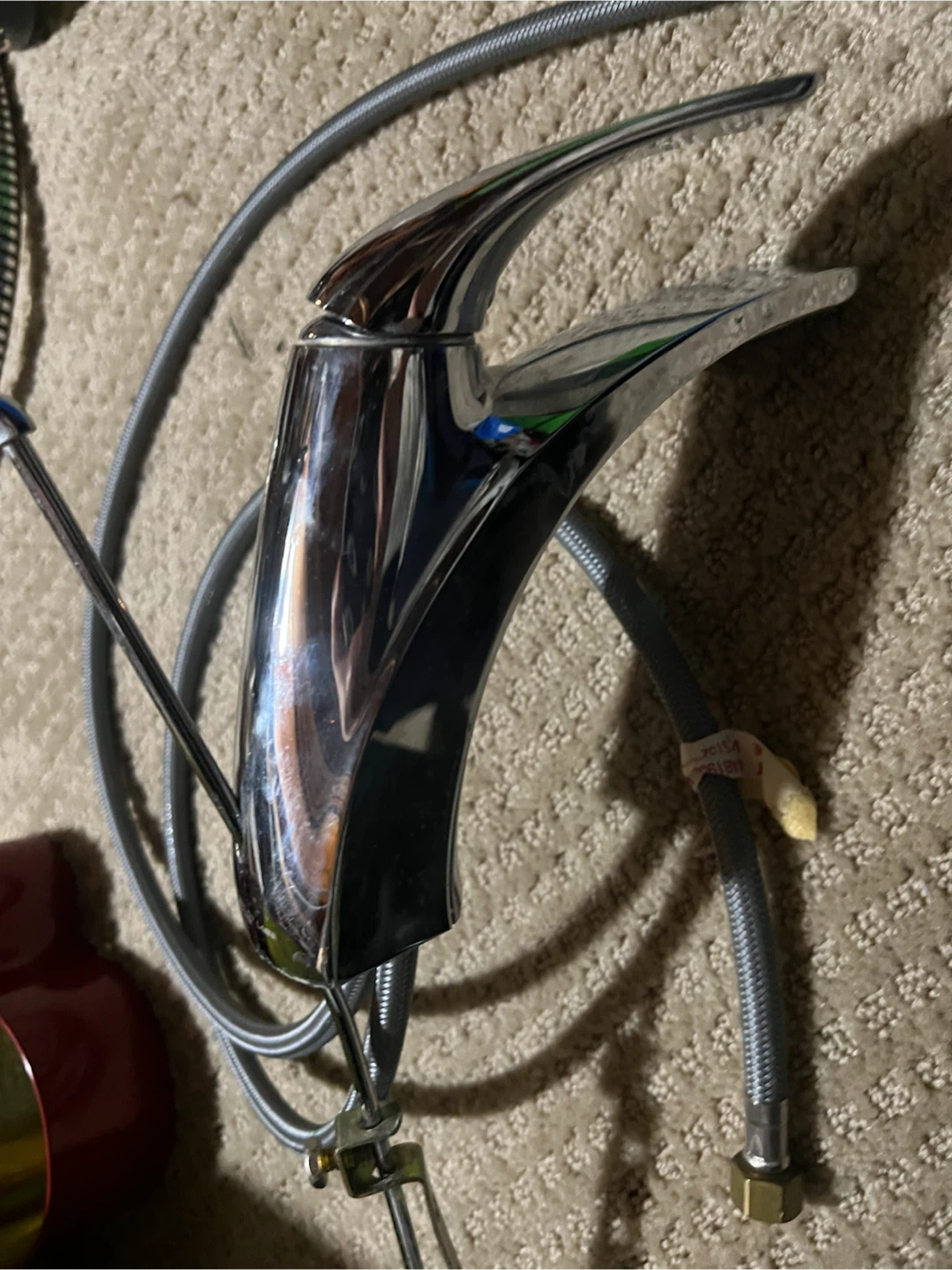Chrome Faucet with Flexible Hoses