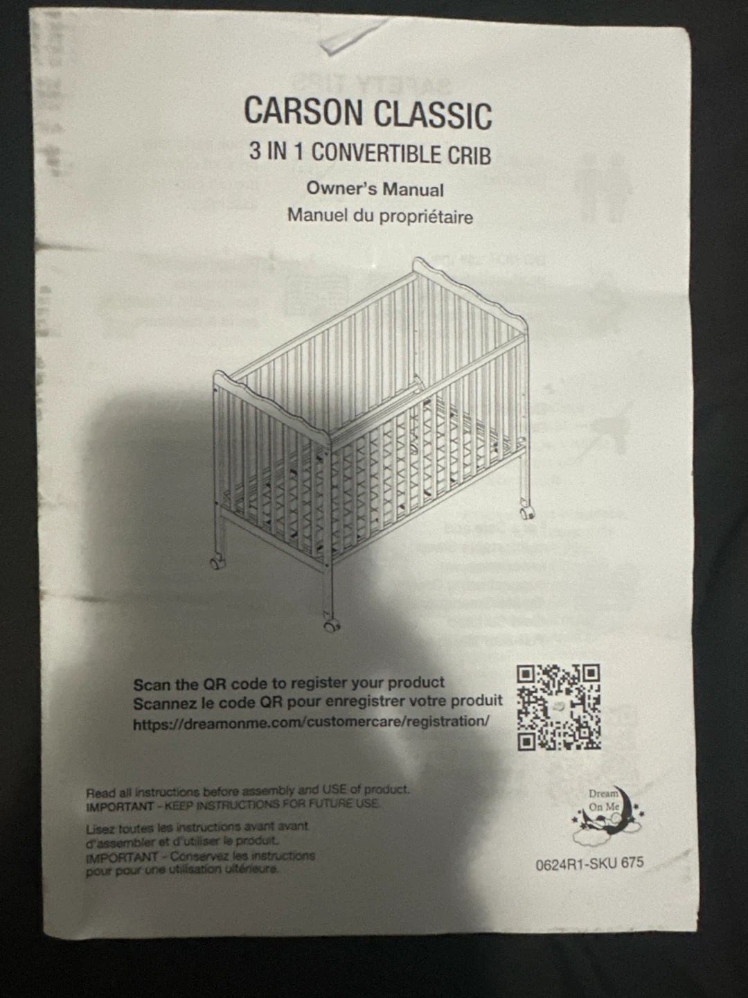 Dream On Me Carson Classic 3 in 1 Convertible Crib - photo 3