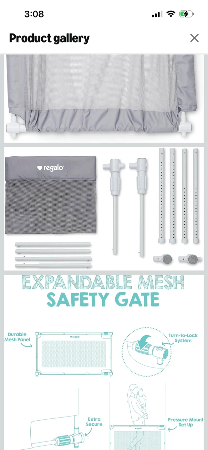 New-Regalo Expandable Mesh Safety Gate - photo 5