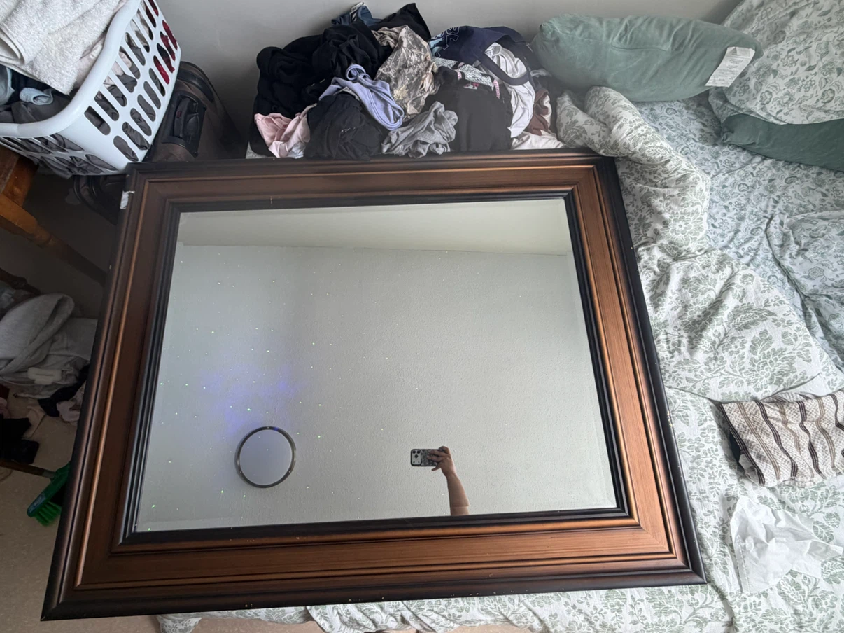 Large Decorative Mirror with Bronze Frame - photo 3