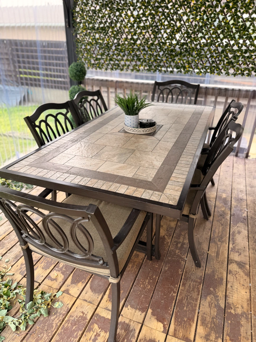 Outdoor Dining Set with 6 Chairs