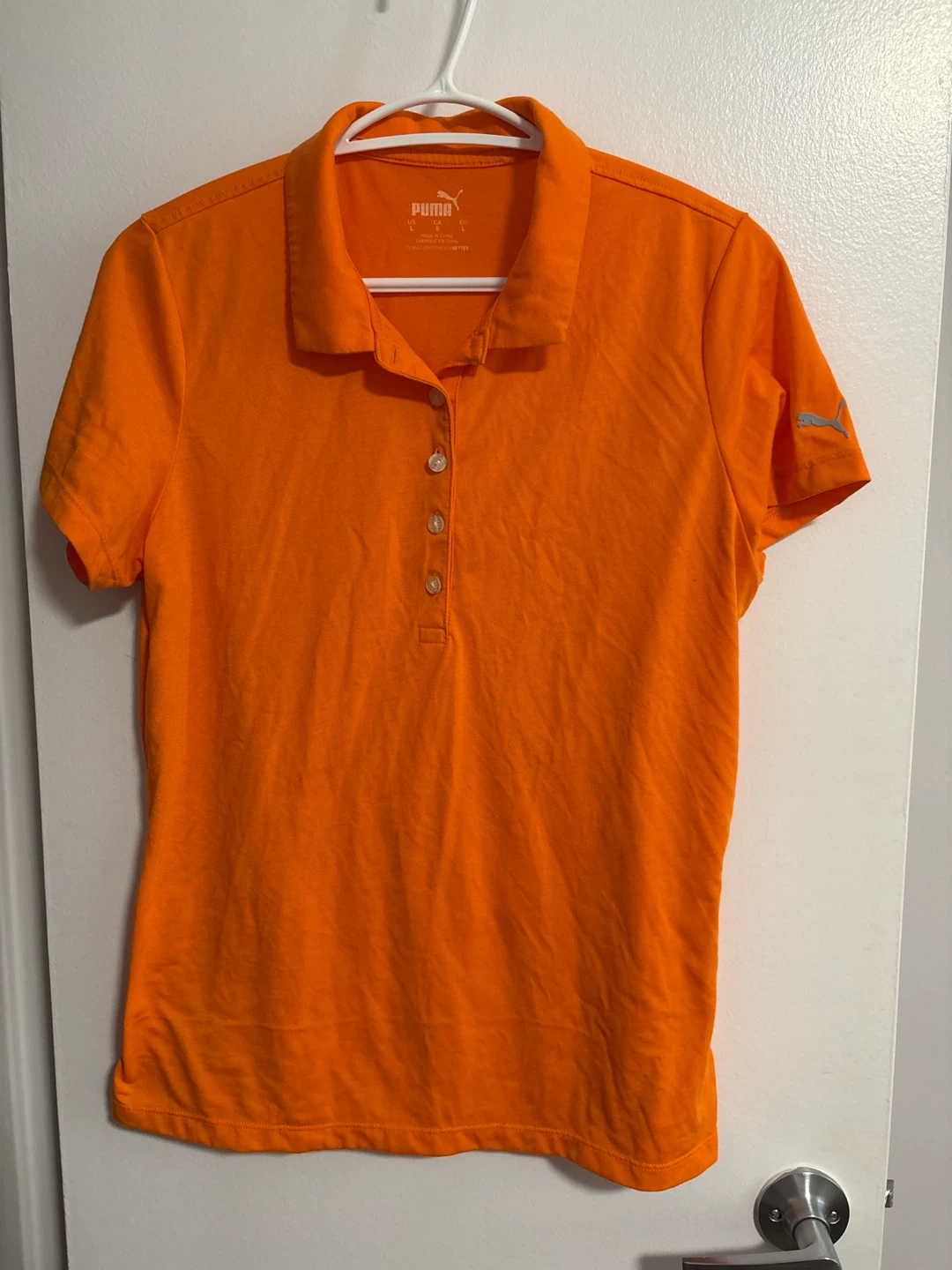 Puma Orange Golf Polo Shirt
