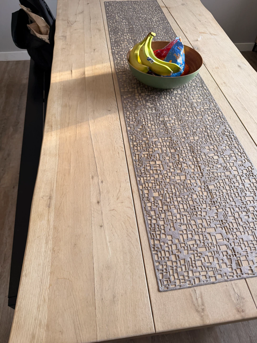 Wooden Dining Table with Black Metal Legs - photo 2