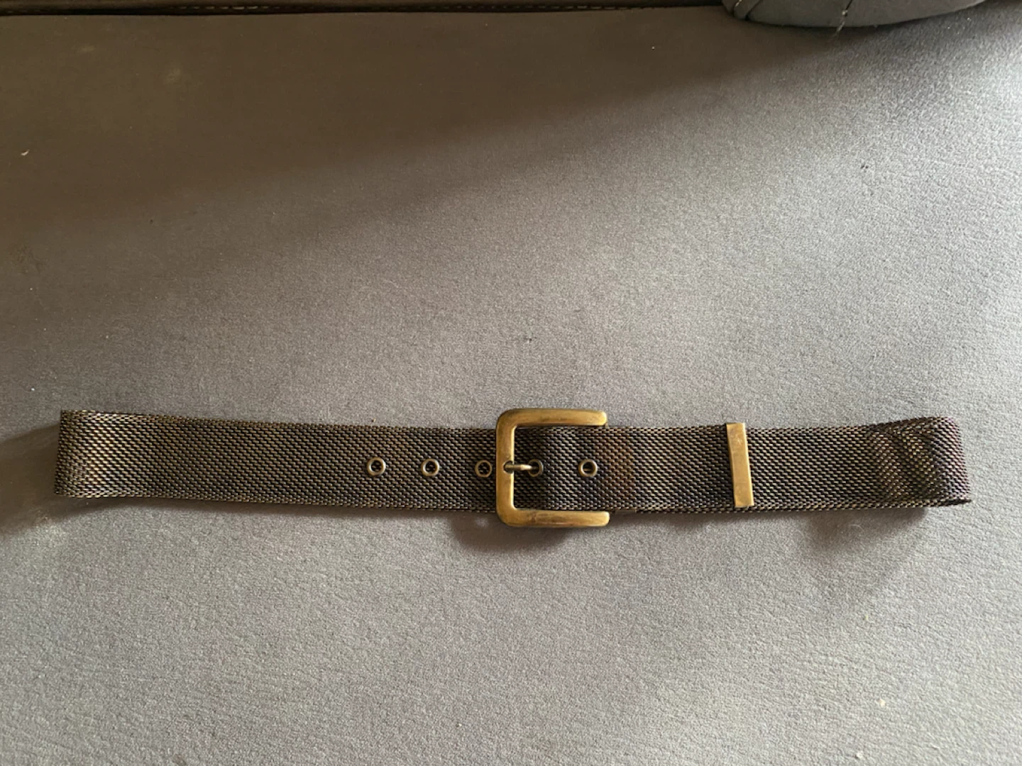 Vintage Mesh Belt with Brass Buckle