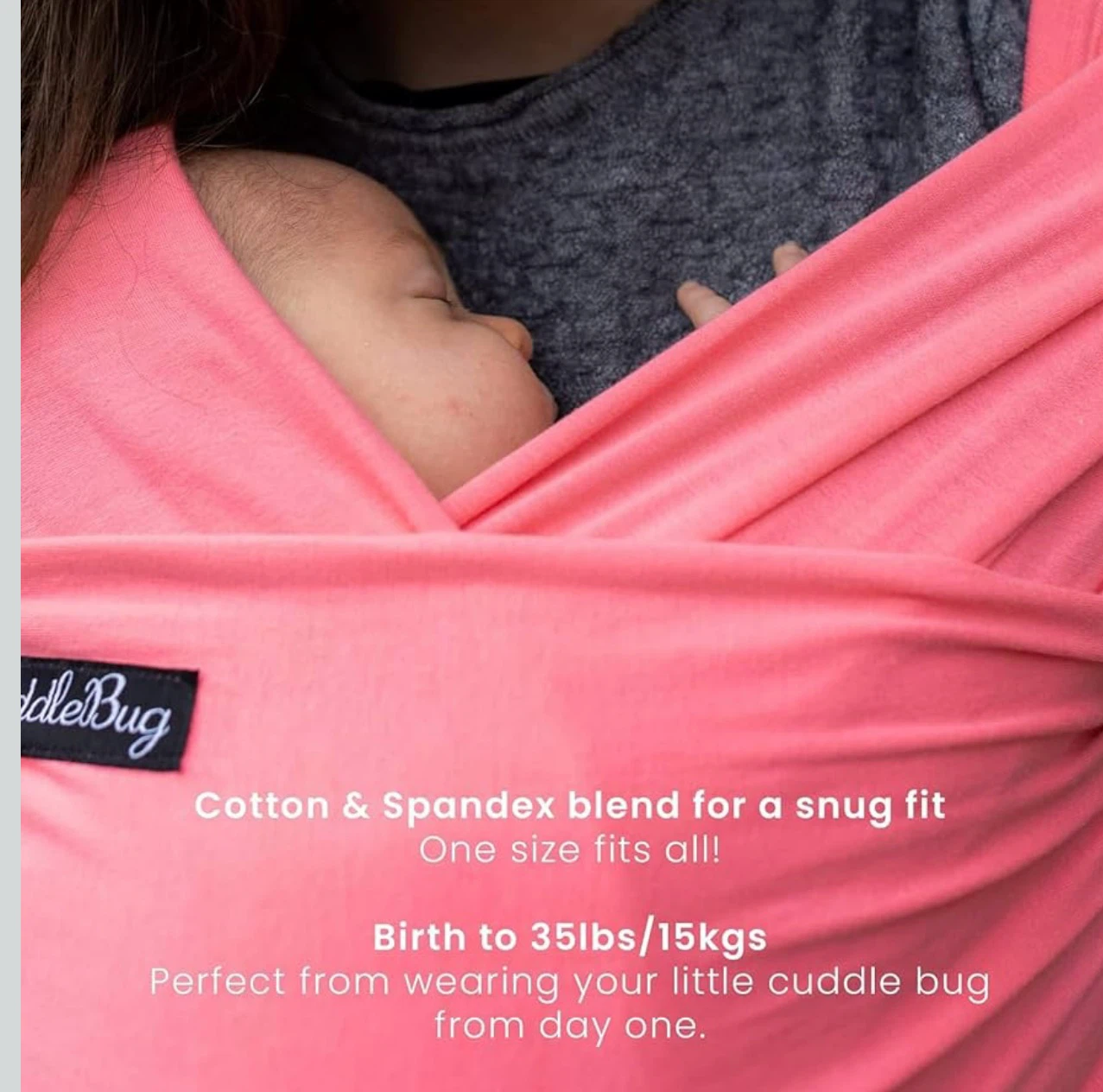 Factory Sealed CuddleBug Baby Sling Carrier, Pink - photo 2
