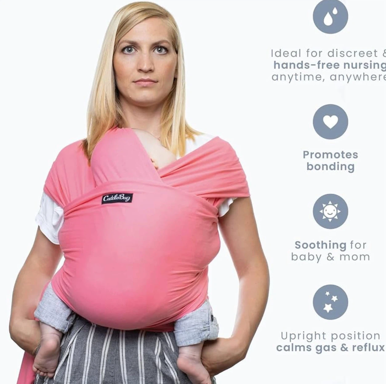 Factory Sealed CuddleBug Baby Sling Carrier, Pink - photo 3