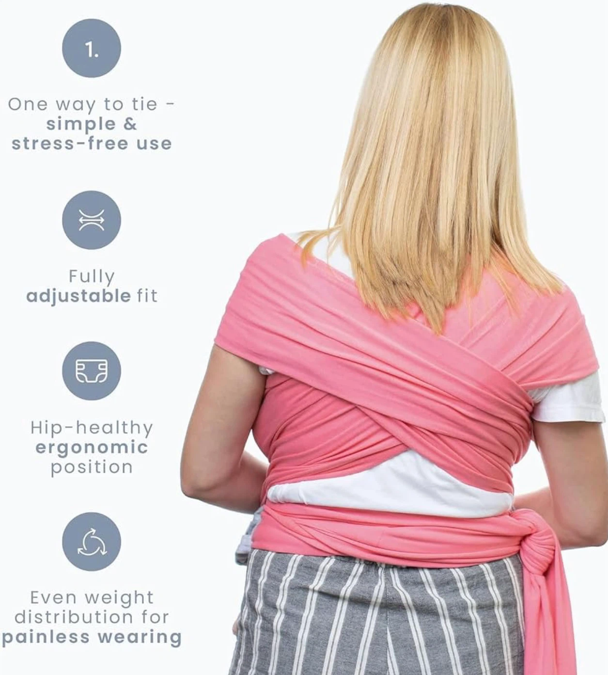 Factory Sealed CuddleBug Baby Sling Carrier, Pink - photo 4