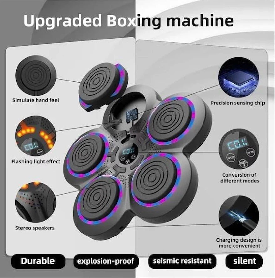New in Box Music Boxing Machine with Gloves - photo 2