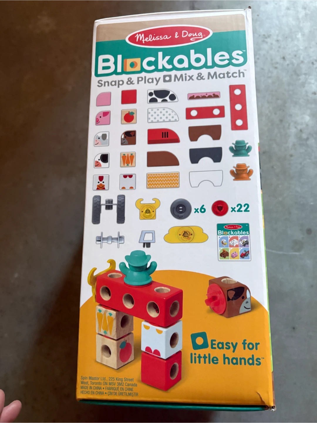 Melissa & Doug Blockables Farm Wooden Building Blocks Set - photo 3