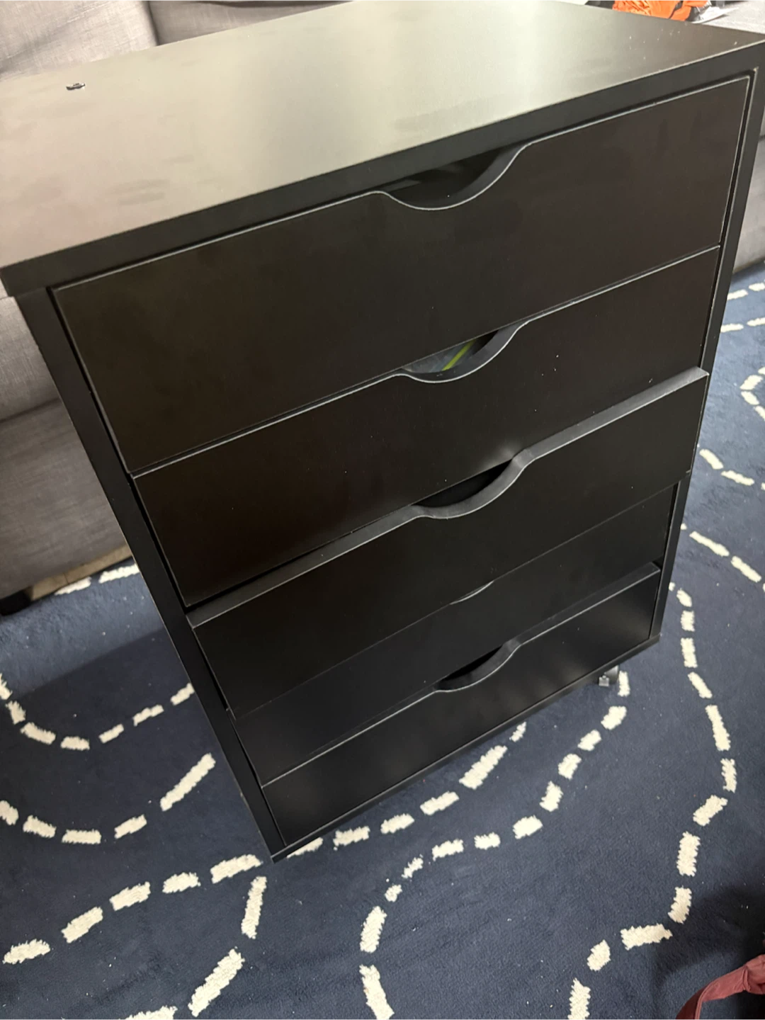 Black 5-Drawer Chest