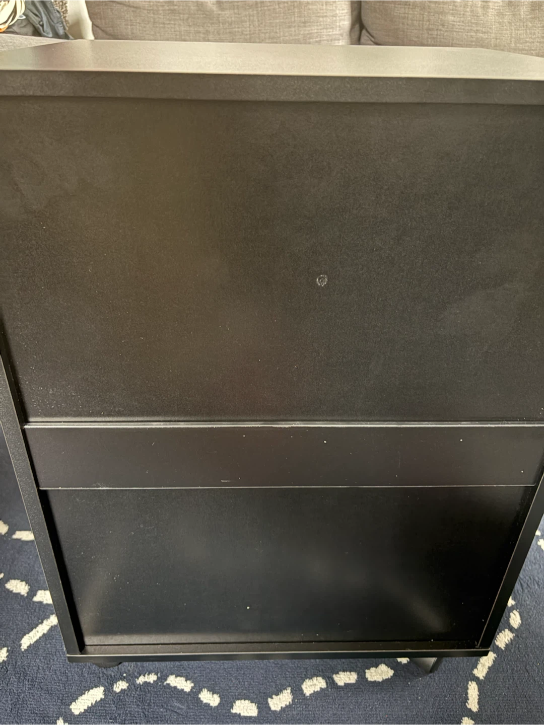 Black 5-Drawer Chest - photo 2