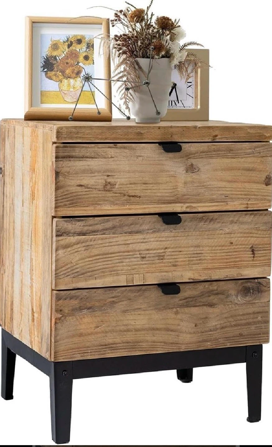 Brand New in Box Wnutrees Farmhouse 3-Drawer Nightstand