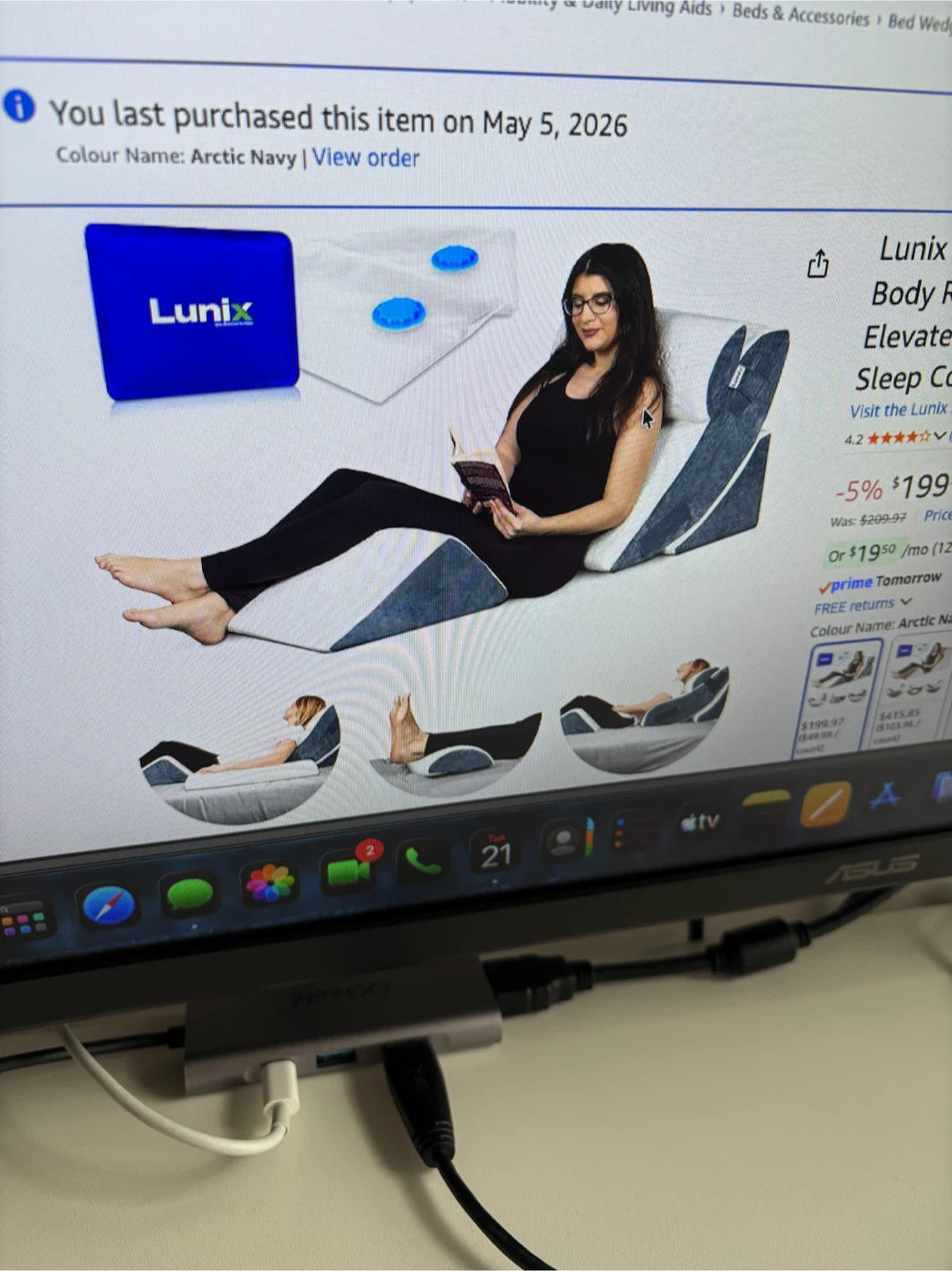 Lunix LX5 4-Piece Bed Wedge Pillow Set - photo 4