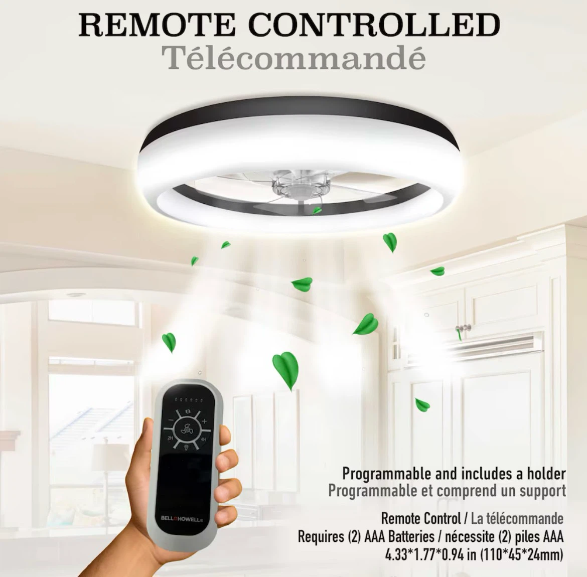 Bell Howell CannonX 14" Ceiling Light Fan - photo 2