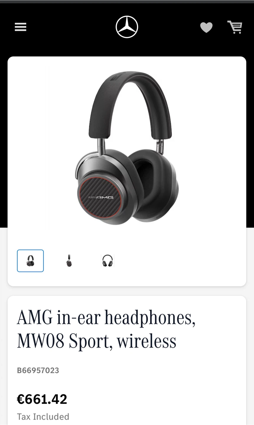 AMG MW75 Over-Ear Wireless Headphones - Black - photo 3