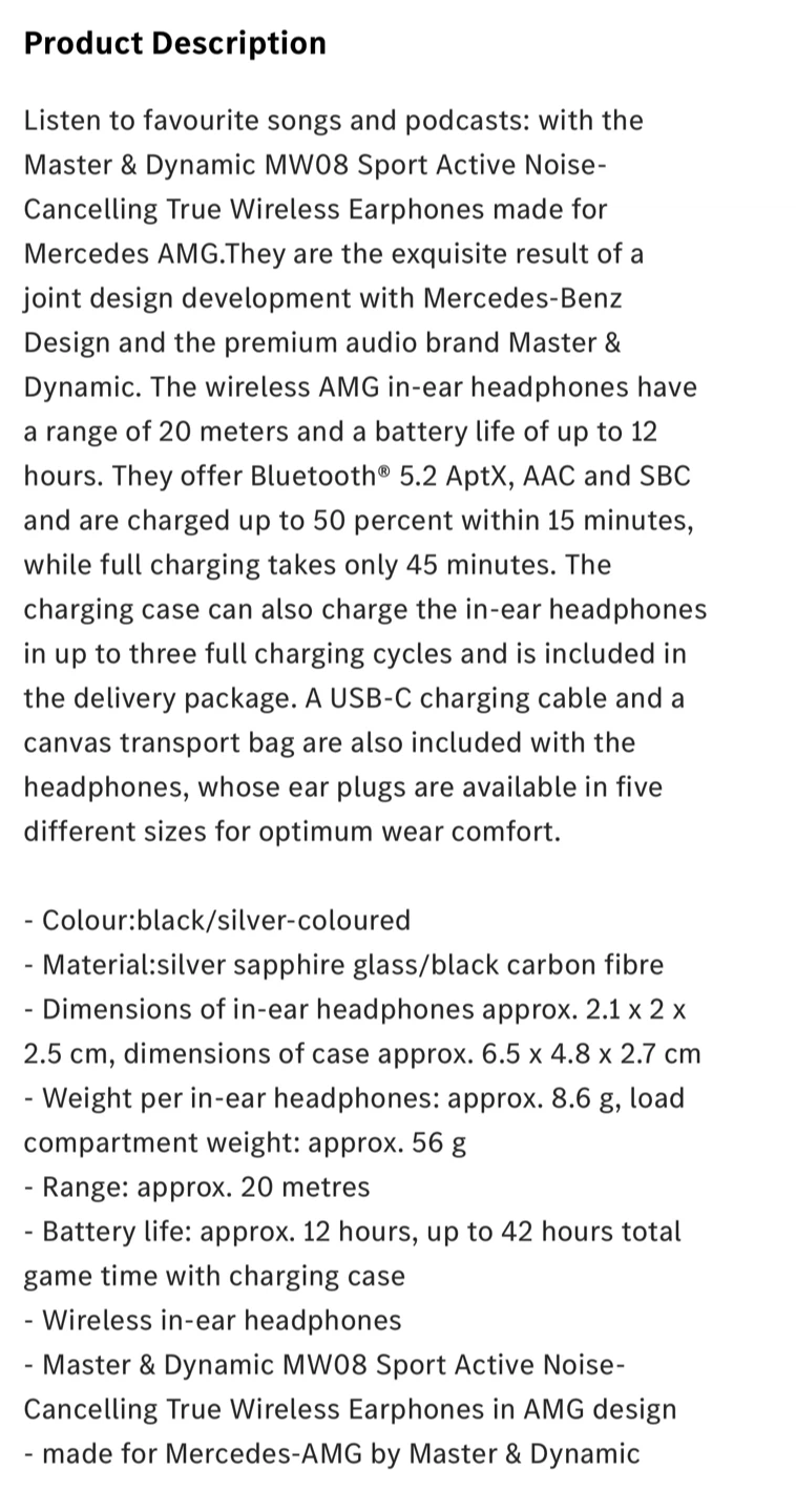 AMG MW75 Over-Ear Wireless Headphones - Black - photo 4