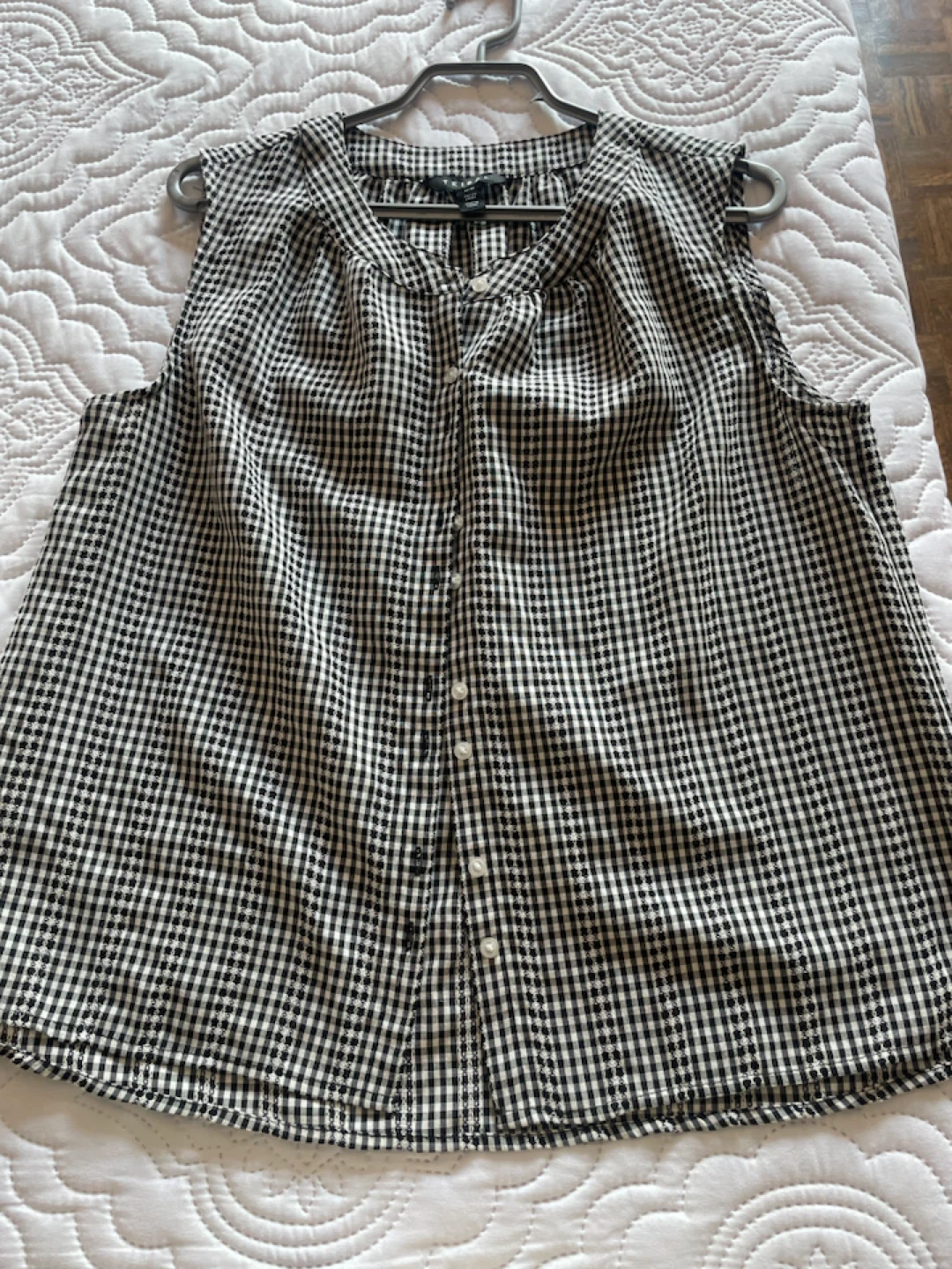 Tribal M/M Gingham Sleeveless Blouse