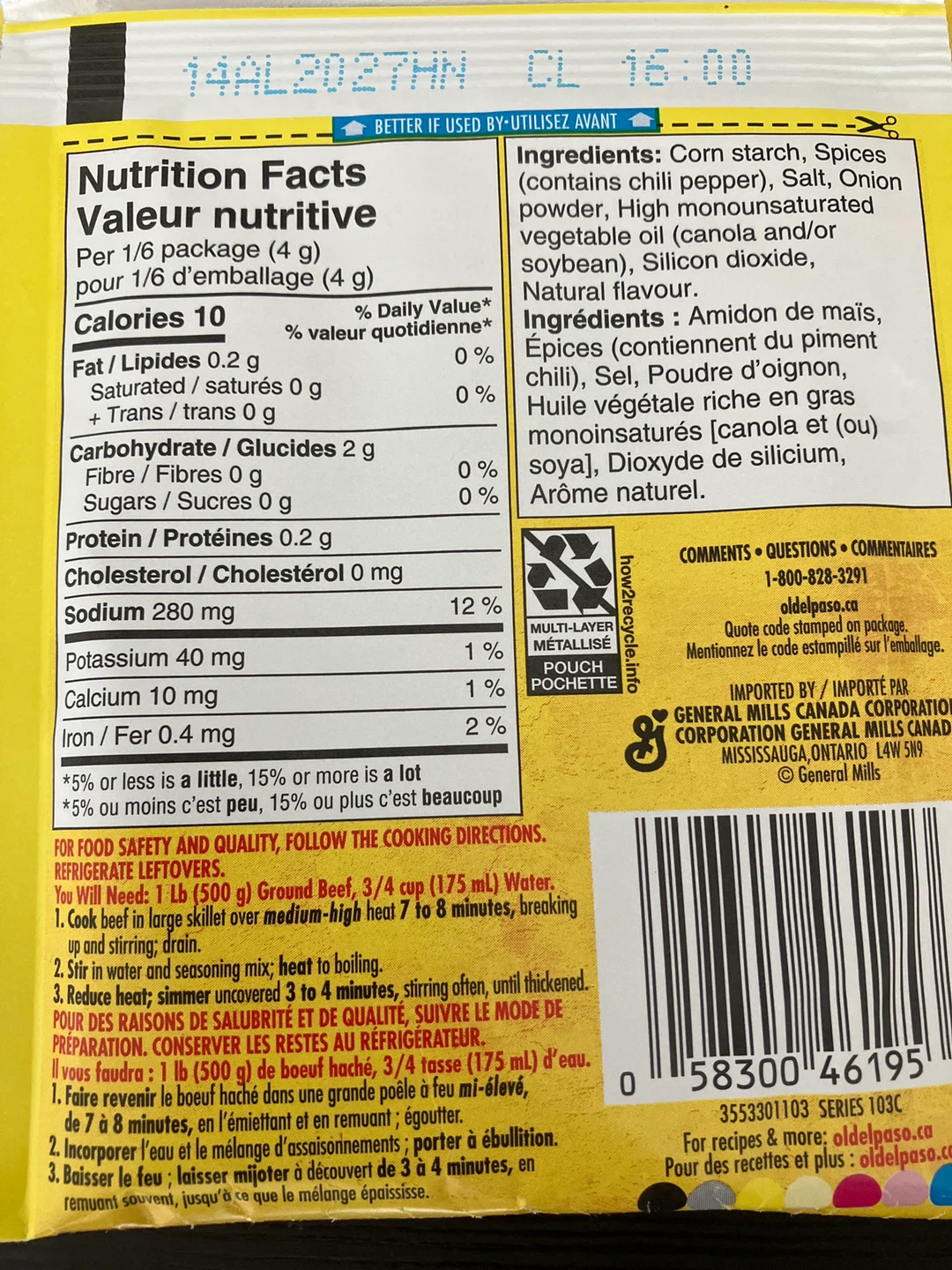 Old El Paso Taco Seasoning Mix (5 Pack) - photo 2