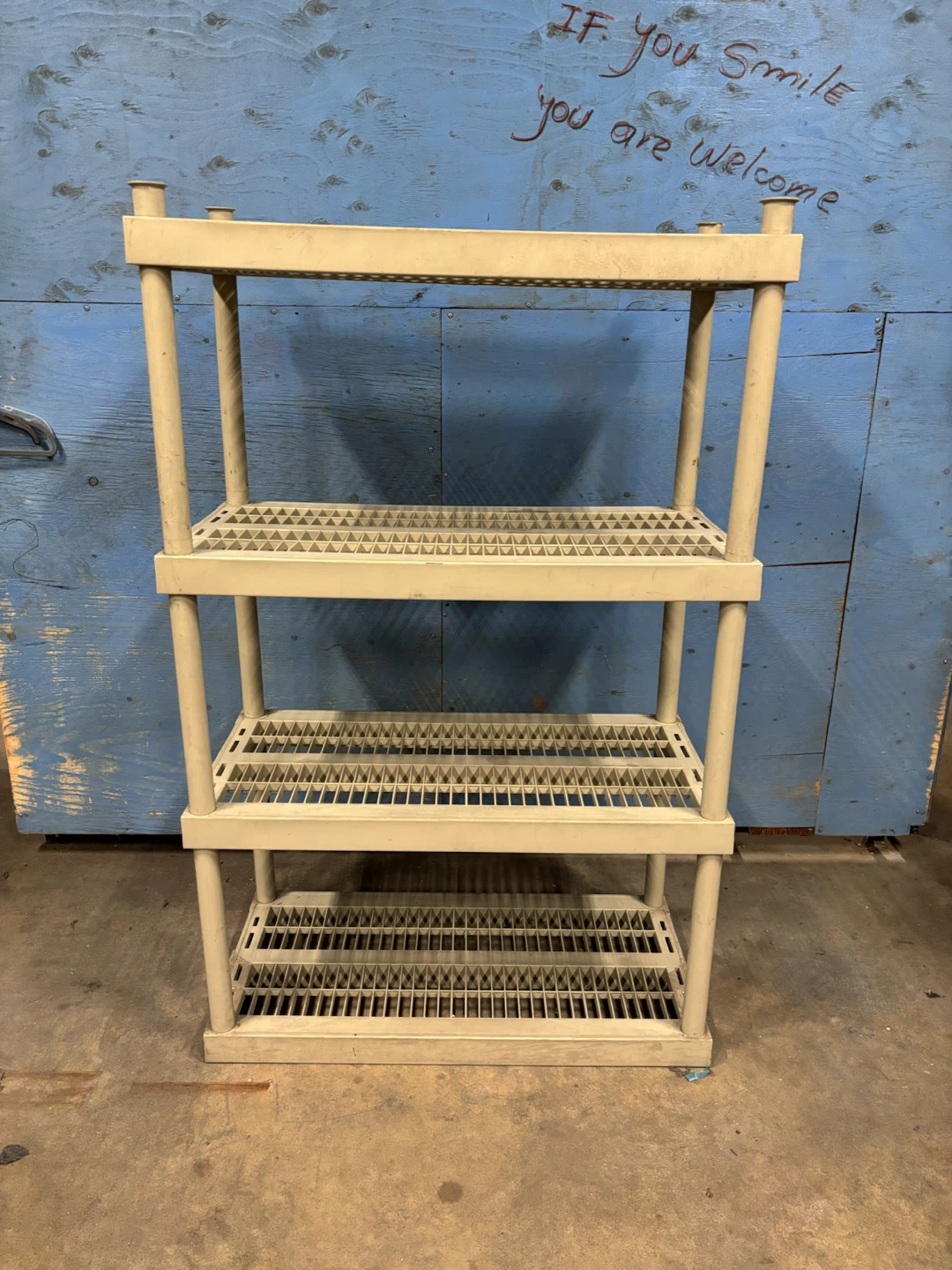 Plastic Shelving Unit - 4 Tier