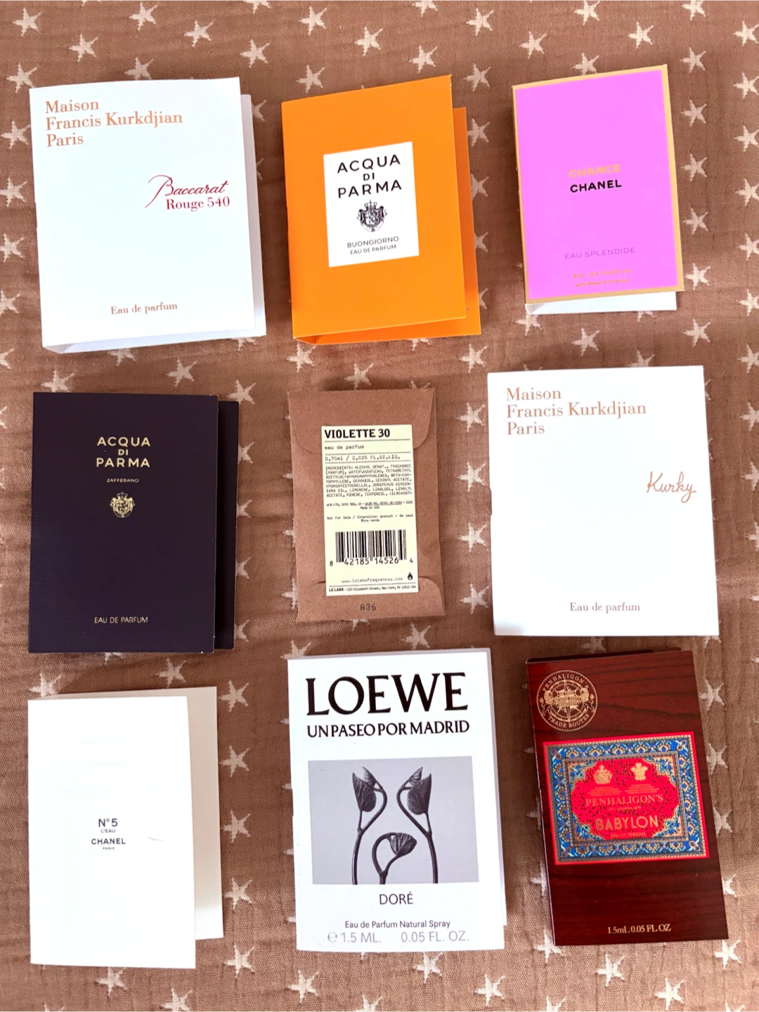 Luxury Fragrance samples