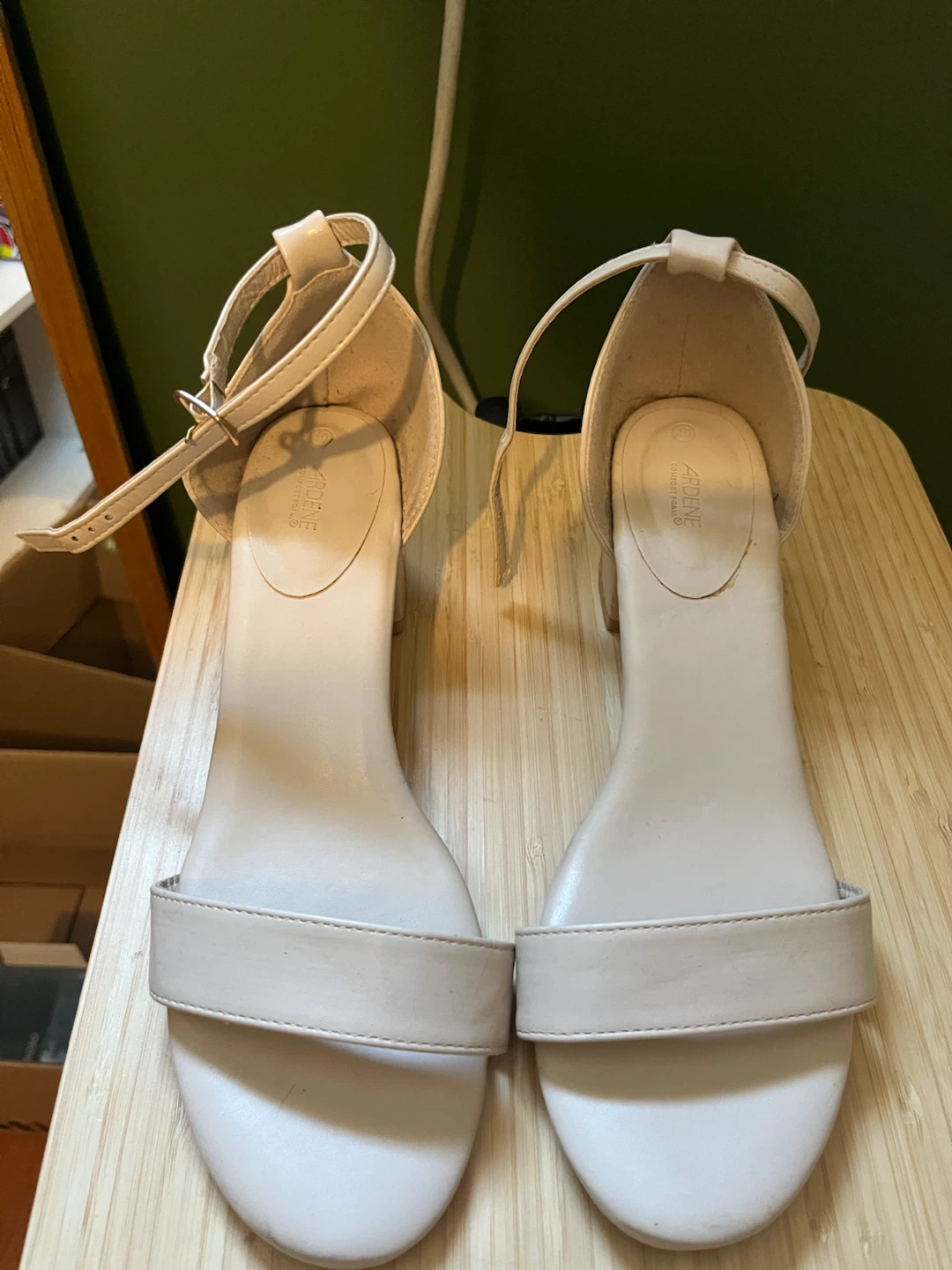 Ardene Women's Light Beige Block Heel Sandals