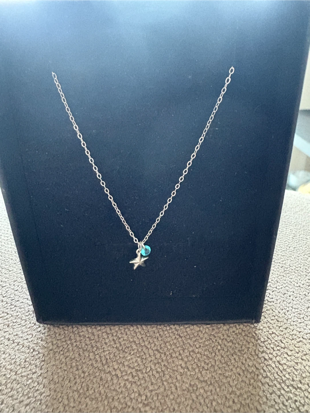 Sterling silver 925 Necklace with Blue Gem - photo 2