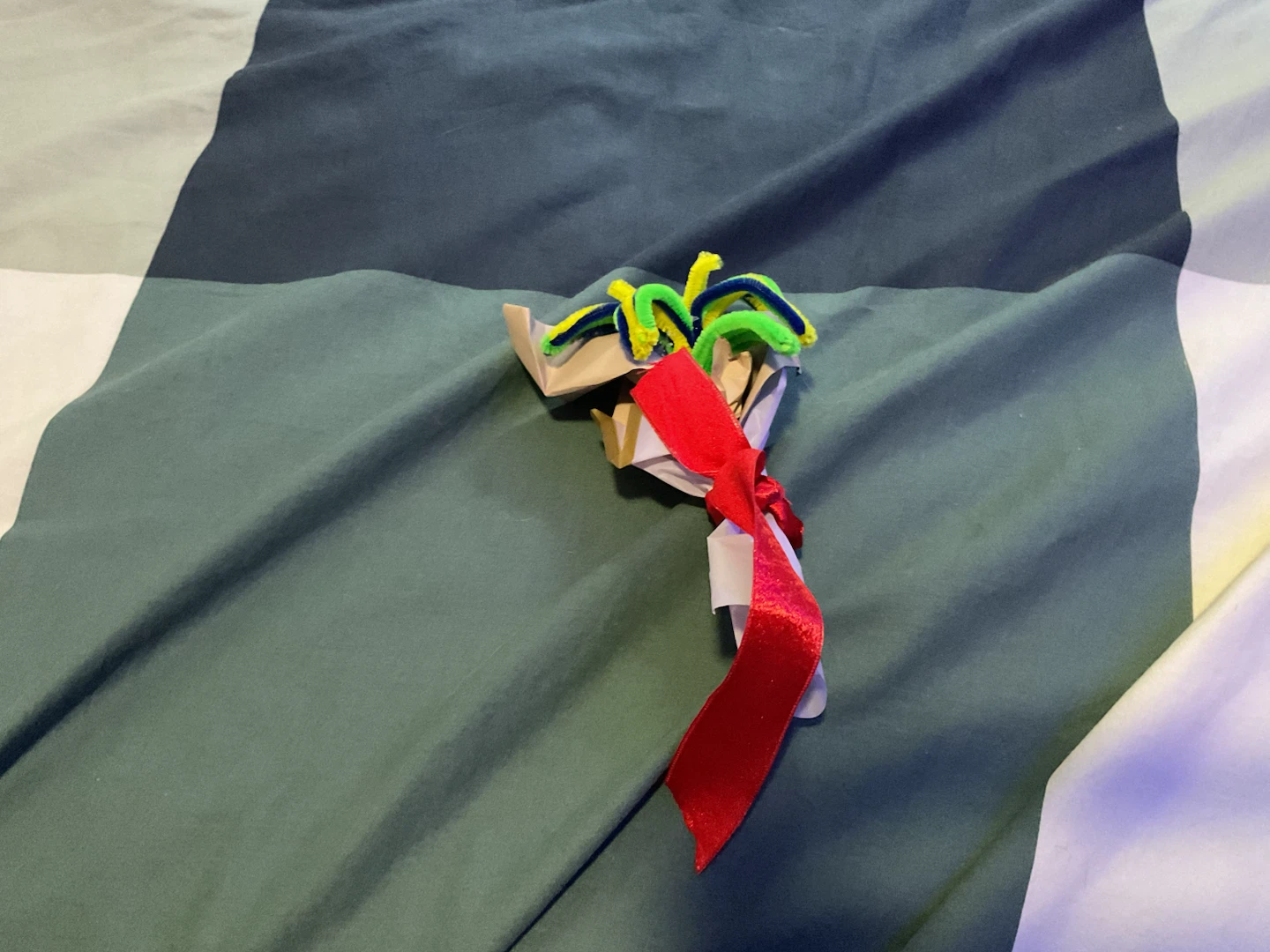 Handmade Pipe Cleaner and Paper Flower Bouquet