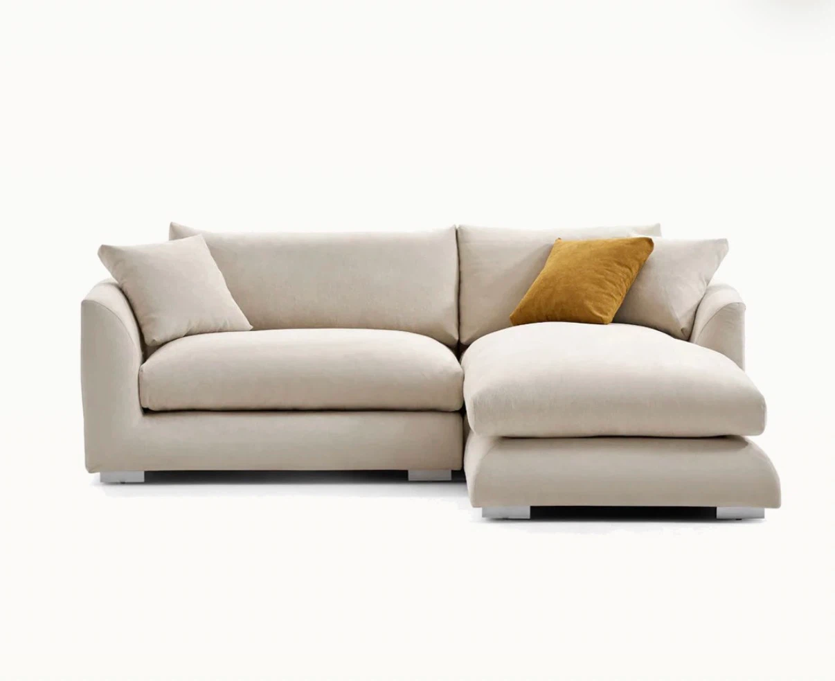 Cream Sectional Sofa with Chaise
