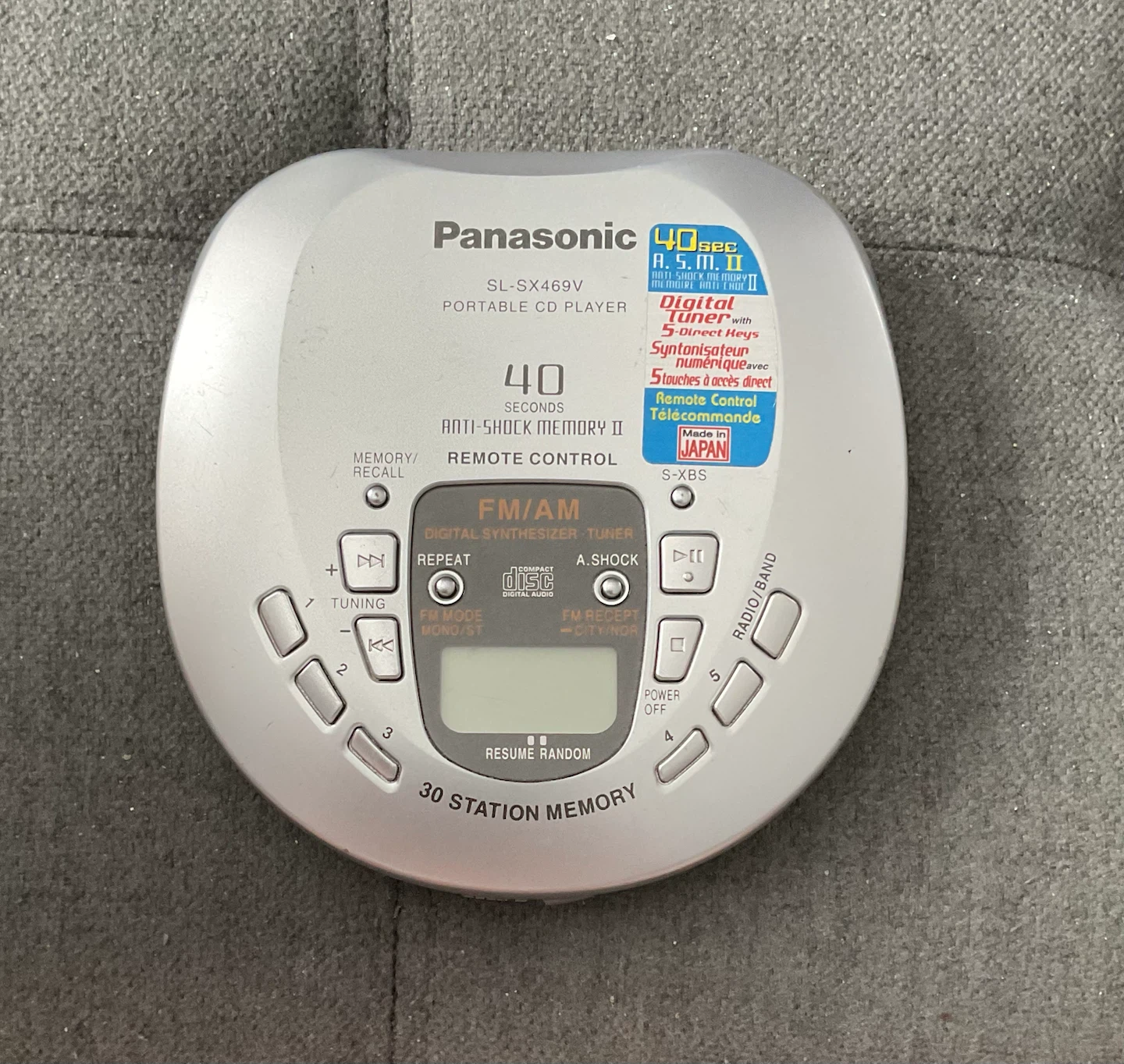 Panasonic SL-SX469V portable CD player