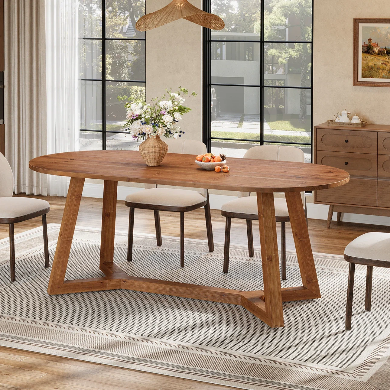 Solid Wood Dining Table - photo 2