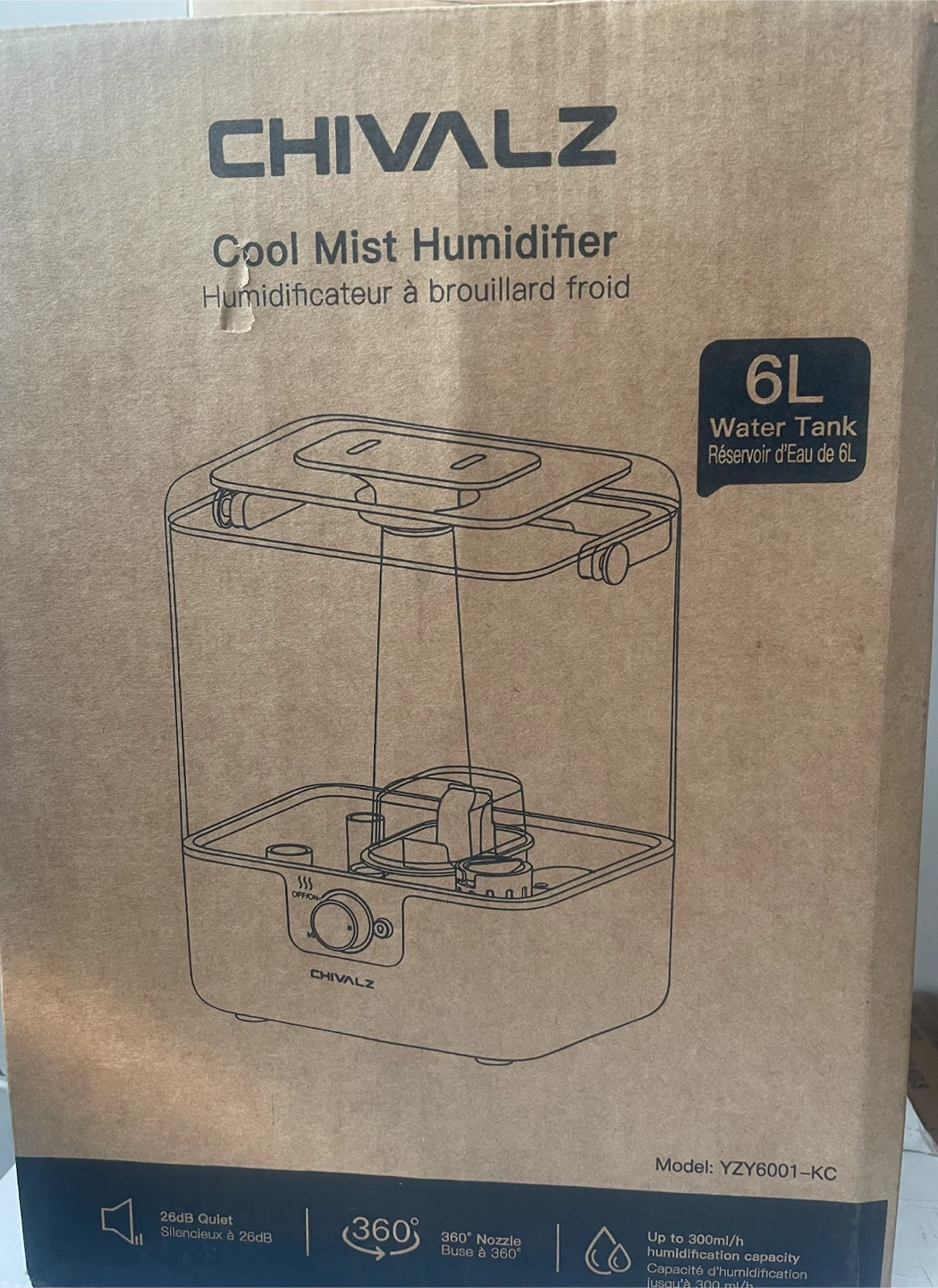 CHIVALZ Cool Mist Humidifier