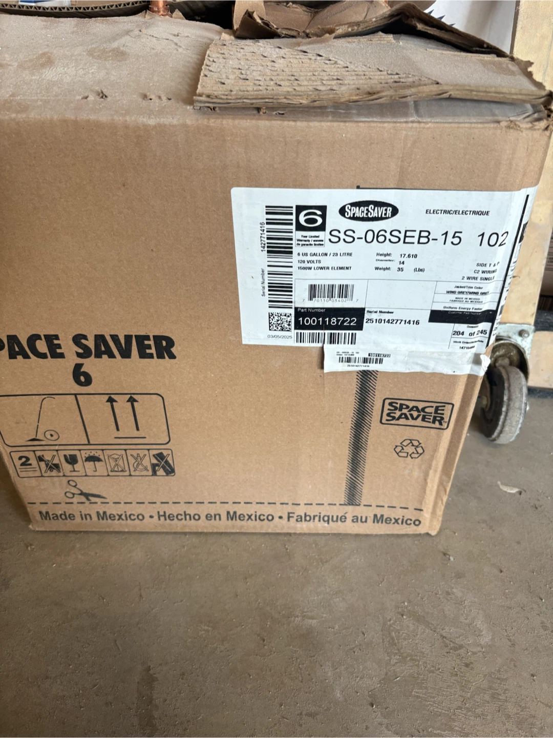 SPACE SAVER 6 Electric Water Heater SS-06SEB-15 - photo 2