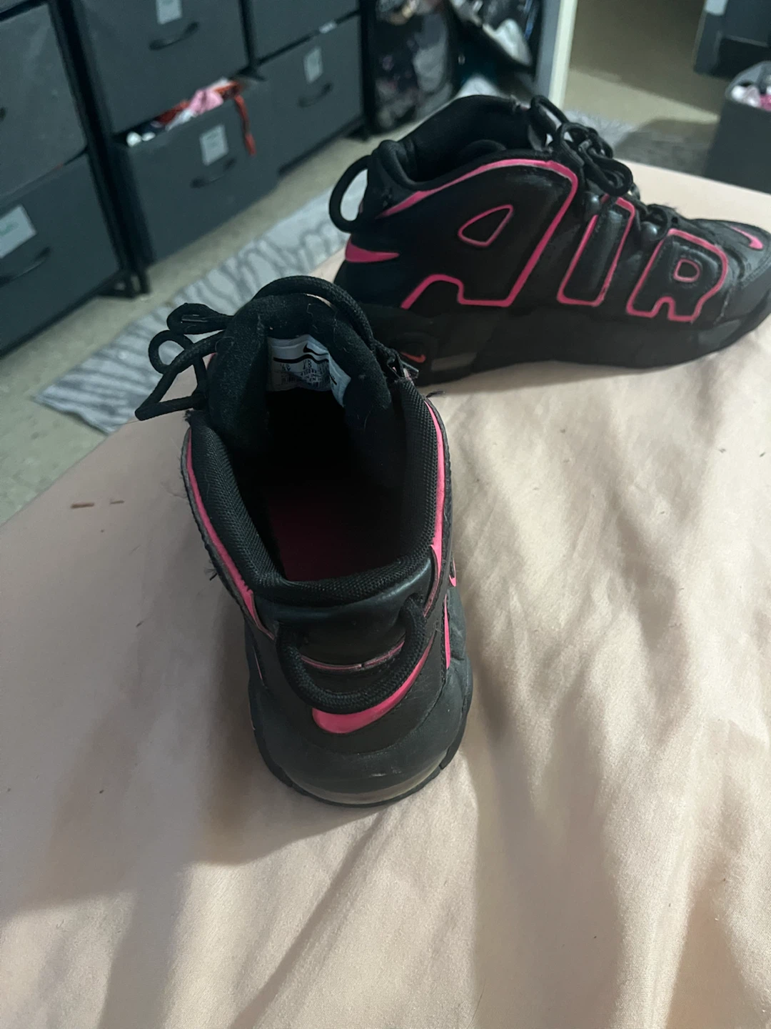 Nike Air More Uptempo (TD) Black Pink Sneakers - photo 3