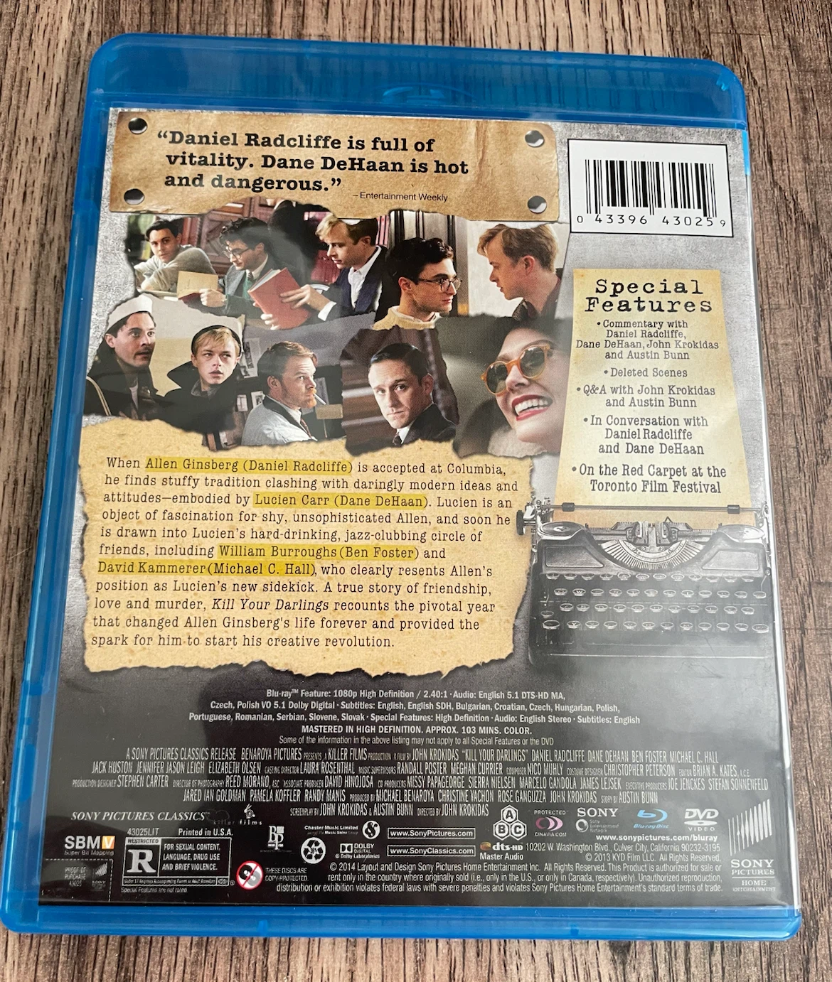 Kill Your Darlings Blu Ray, Out Of Print - photo 2