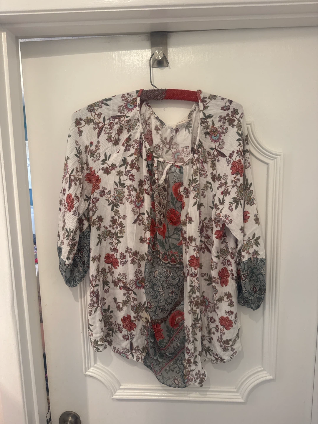 Style & Co Floral Kimono Top XL
