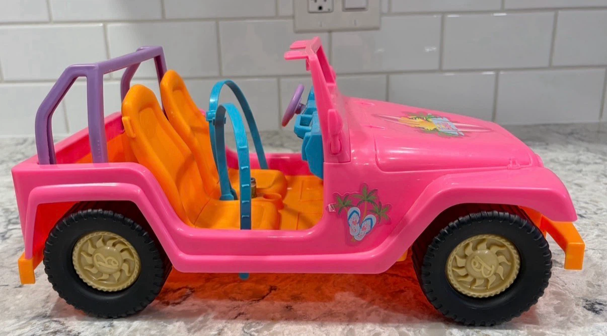 Barbie Malibu Beach Party Cruiser Pink Jeep Convertible - photo 3