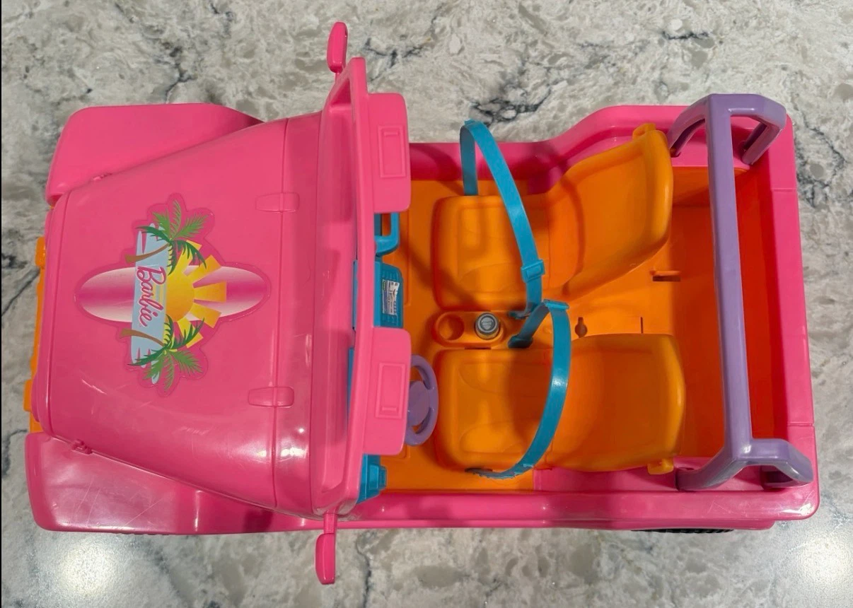 Barbie Malibu Beach Party Cruiser Pink Jeep Convertible - photo 5