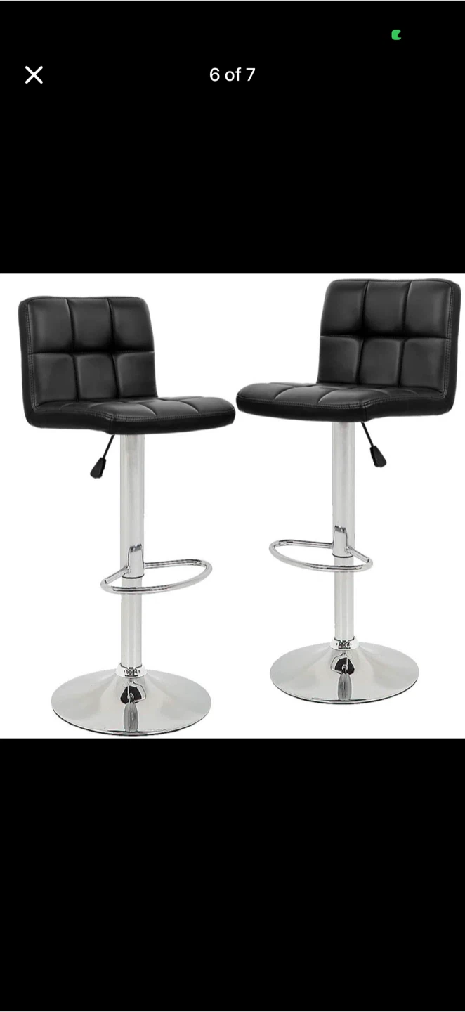 Adjustable Black bar stools