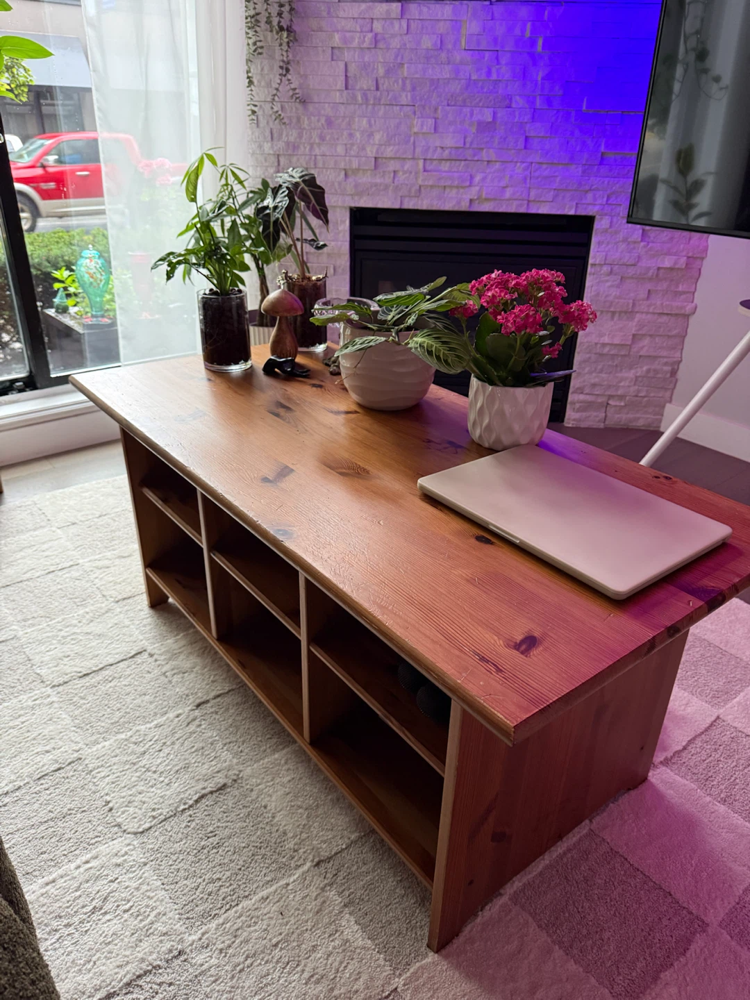 Real wood coffee table