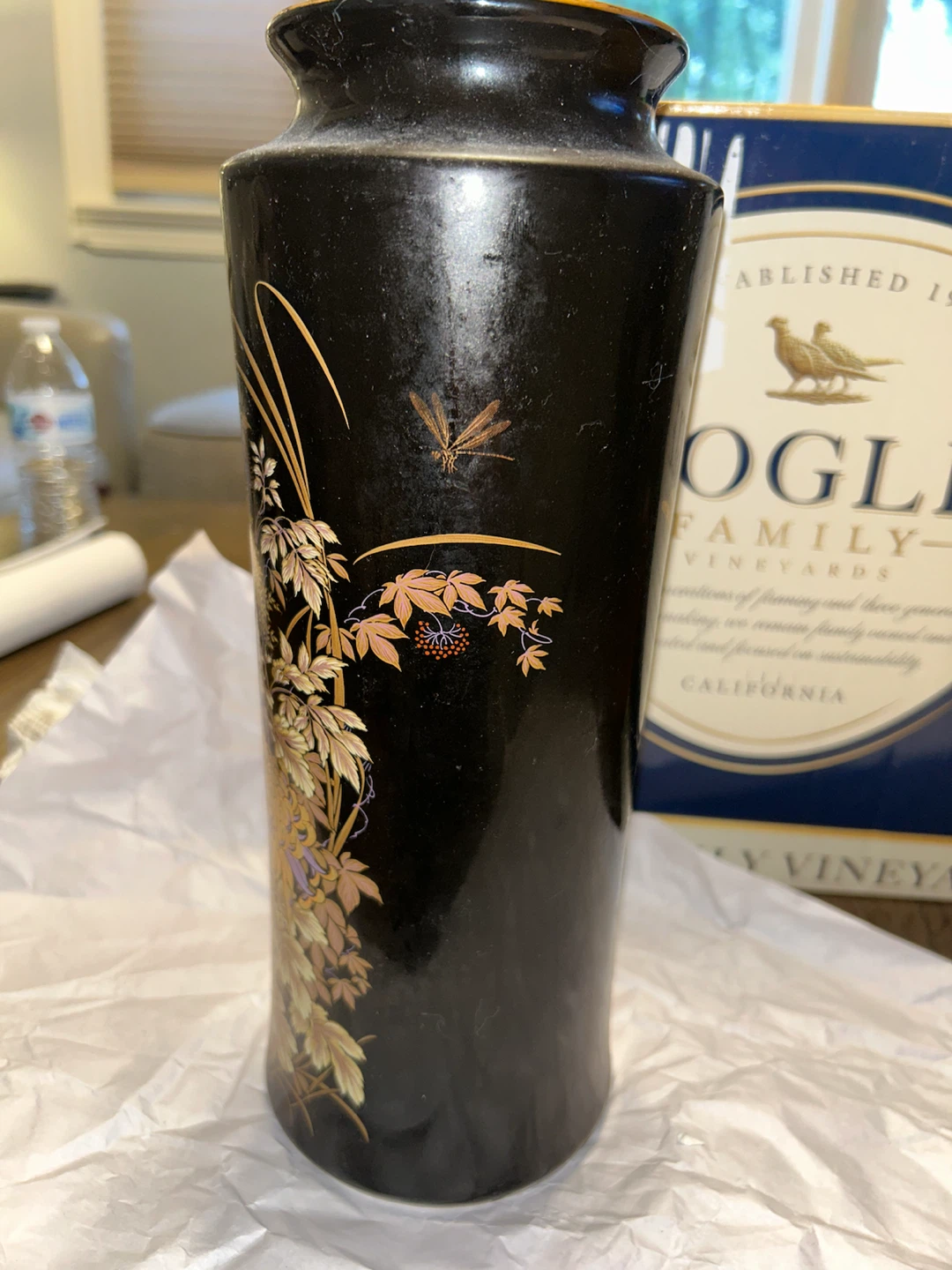 Vintage Black Floral Vase - photo 3