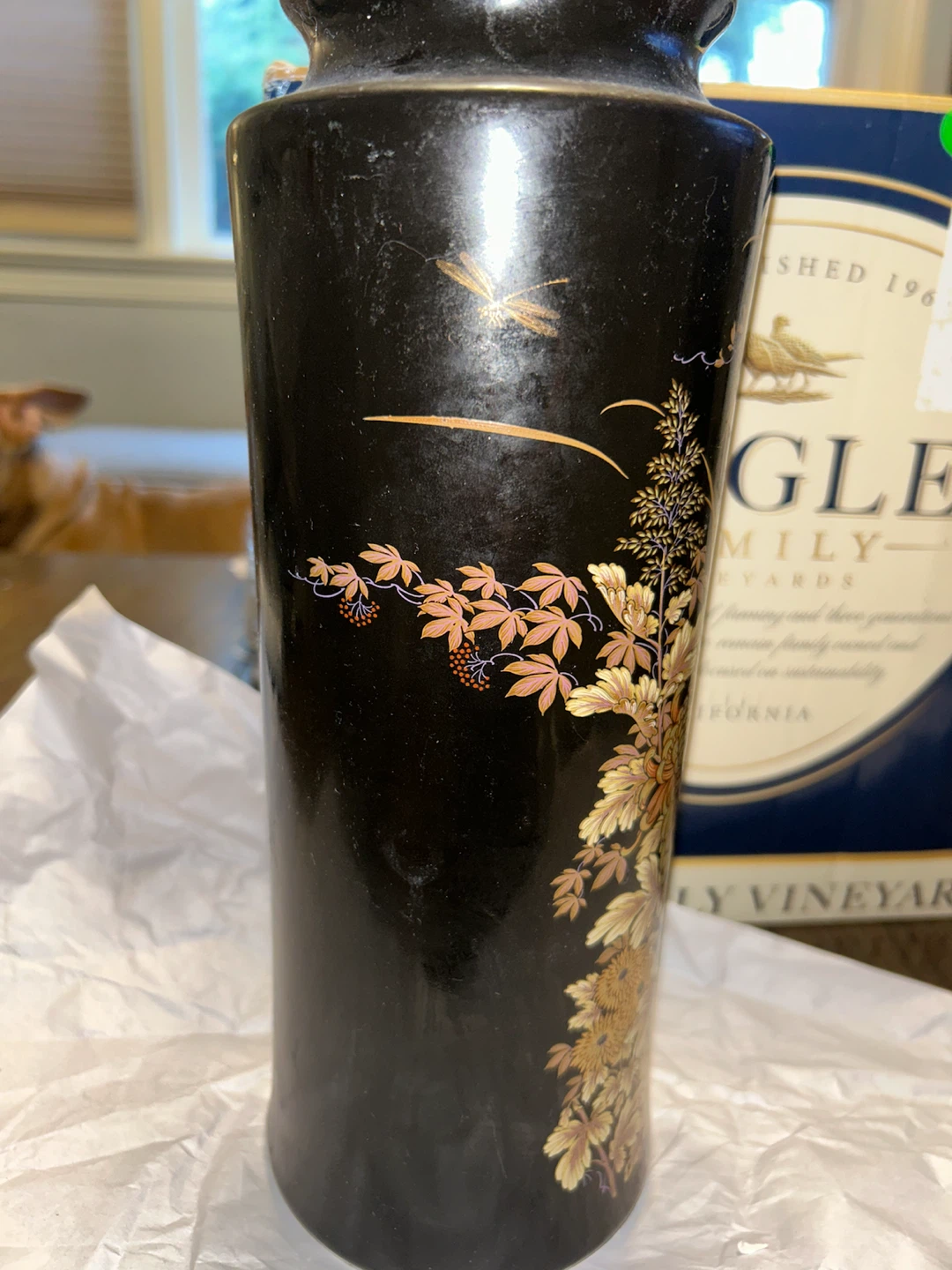 Vintage Black Floral Vase - photo 5